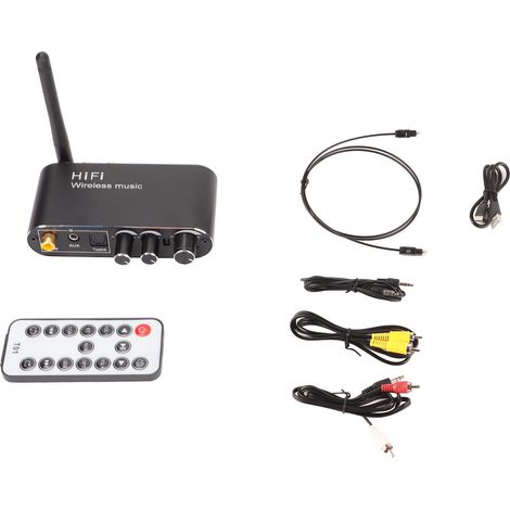 Convertisseur DAC Bluetooth avec Commande de Volume et Changement de Musique pour 2 Appareils (1/5)
