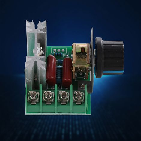 220 V AC 2000 W Thyristor-Motordrehzahlregler, einstellbarer Leistungsregler für Temperatur (1/5)