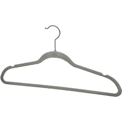 25-26 Cintres en velours gris, lot de 10 (1/4)