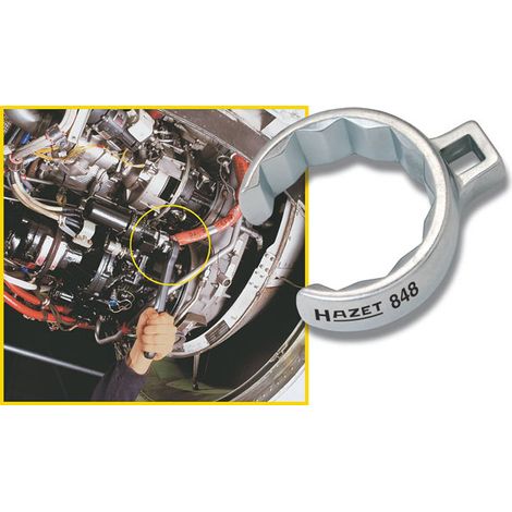 Clé polygonale · 12 pans · ouverte 848Z-10 10 mm HAZET