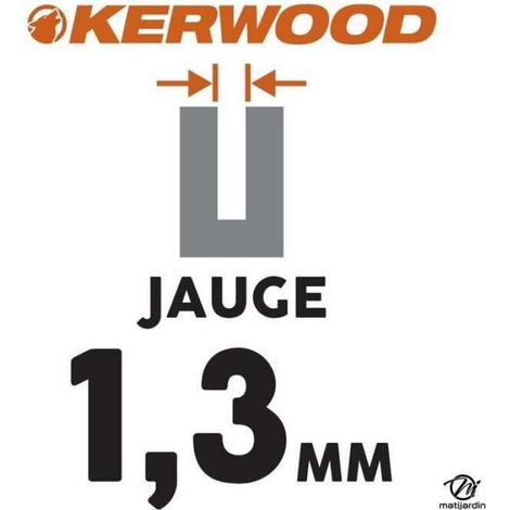 Guide tronçonneuse Kerwood 25 cm 3/8 LP" 1,3 mm. 40 maillons. 10B2KCWA (1/5)