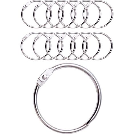 12 Duschvorhangringe mit Metallhaken – 50mm Öffnungsringe für Vorhänge, Badezimmer, Haushalt, Dokumente. Inhalt: 12 Duschvorhangringe aus Metall mit einem Durchmesser (1/5)