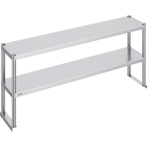 Scaffale a Doppio Piano 305 x 1524 x 600 mm Scaffale in Acciaio (1/5)