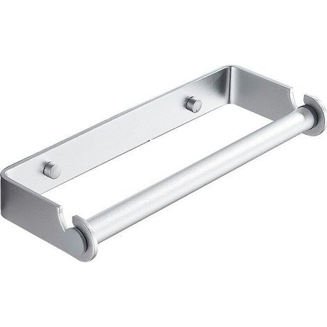 Porte-papier toilette en acier inoxydable 304 – Longueur 27 cm – Installation auto-adhésive ou avec vis – Design semi-ouvert pour usage facile (1/5)
