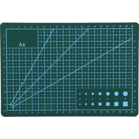 Tapis de découpe A5 vert, planche à découper PVC durable et auto-cicatrisante, outil DIY fait main (1/5)