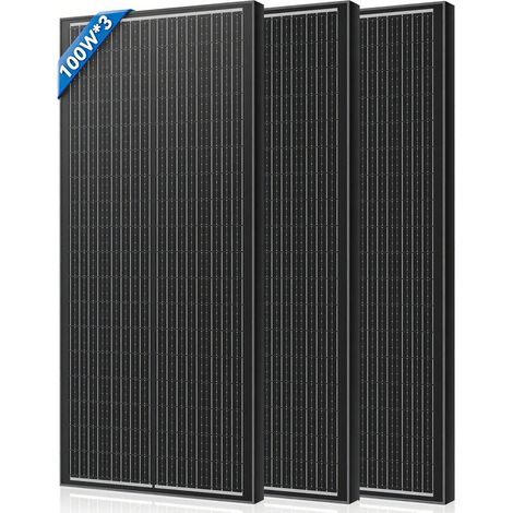 Panneau solaire Rvpozwer 300W de type N 18BB, module solaire mono haute efficacité 25%, portable, étanche, idéal pour camping-car, bateau, caravane, camping, alimentation hors réseau (1/5)