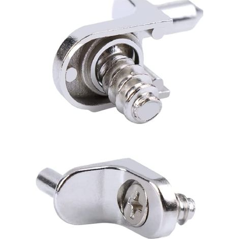 100x Support d'étagère d'angle avec axe et vis pour étagère, étagère Eurovite TSP Support d'étagère de placard (1/2)