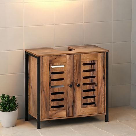 Meuble de salle de bain marrón Rústico 60 x 30 x 60 cm (1/5)
