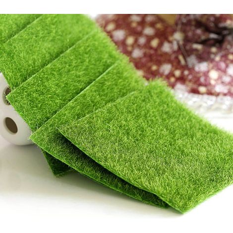 Tapis gazon artificiel paysager pour décoration maison, aquarium et jardin (15cm x 15cm) (1/4)