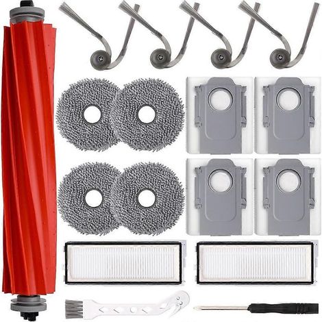 Accessoires pour aspirateur robot Roborock QV 35A / QV 35S : brosse principale, sacs à poussière, lingettes, filtres, brosses latérales (1/5)