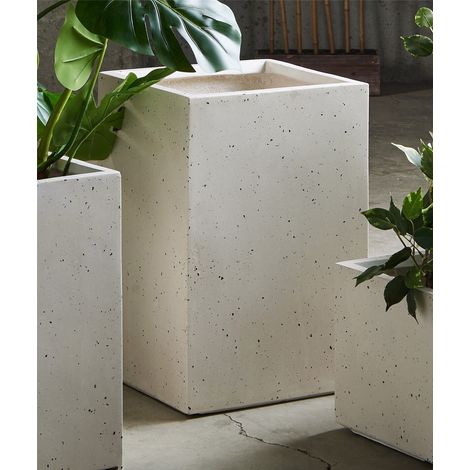 Jardinière imitation terrazzo, 50 cm, 33 cm de large x 50 cm de haut (1/3)