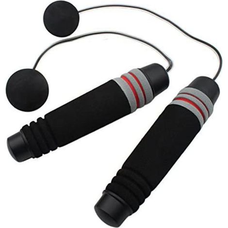 Corde à Sauter Sans Câble - Poignées Poids Réglables - Rotation 360° Sans Enchevêtrement - Pour Fitness Intérieur Extérieur - 1 Pièce (1/5)