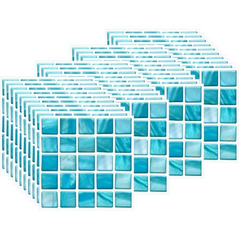 40PCS Stickers Carrelage, Carrelage Adhesif Mural Cuisine Salle de Bain Carreaux Mosaique Autocollant Stickers Muraux Autocollant Decoratif (10 X 10 cm / 4 X 4 Pouces) (1/5)