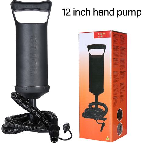 Pompe à main double action avec 3 embouts, pompe à air manuelle portable pour objets gonflables (1/5)