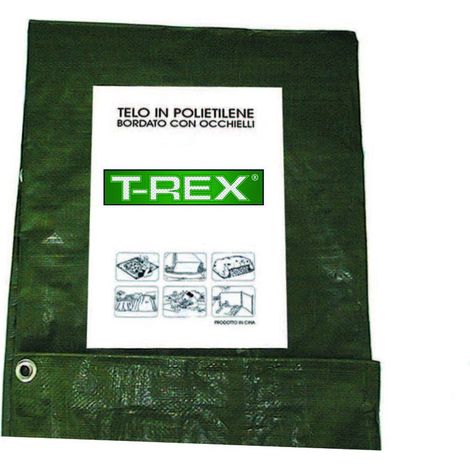 TELO OCCHIELLATO BORDATO CON ANGOLI RINFORZATI 150 GR. MEDIO - mt.8x12 - gr.150 al mq. - colore verde/blu