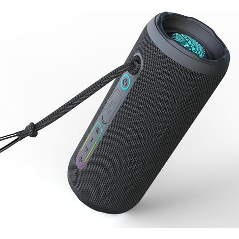 Haut-parleur Bluetooth portable, étanche IPX7, haut-parleur de douche sans fil avec 24 heures de lecture, son stéréo puissant, micro intégré, carte TF/prise en charge AUX, pour camping
