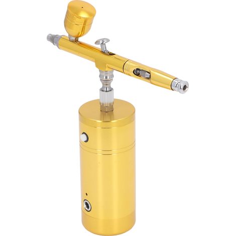Kit aérographe 8‑Pression de 9 PSI 7‑Pistolet à peinture aérographe portable rechargeable mini, débit réglable de 7,5 l/min, avec compresseur (1/5)