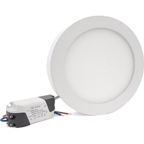 Plafoniera Faretto Led Da Soffitto Muro Parete Rotonda 12W Bianco Neutro Diametro 170mm