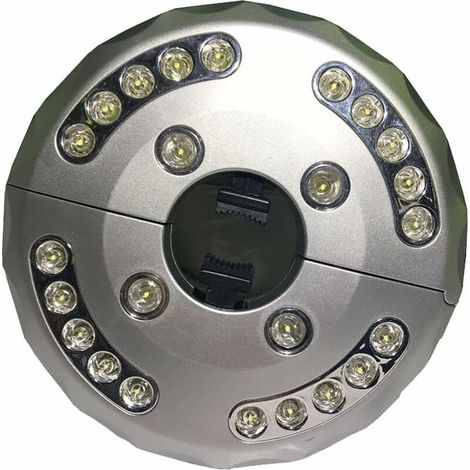 Lumière de Parasol de Patio, Lumière de Parapluie de Patio LED, lumière de Poteau de Parapluie sans Fil de Camping Multifonctionnel Portable 24 + 4LED pour Les parapluies (1/5)