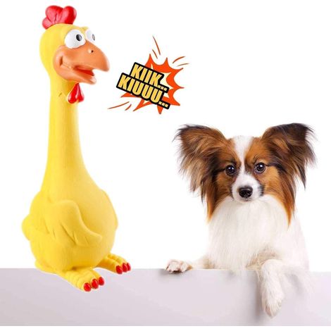 Quietschendes gelbes Gummihuhn, Haustierspielzeug, Hundespielzeug, Kauspielzeug, Ind