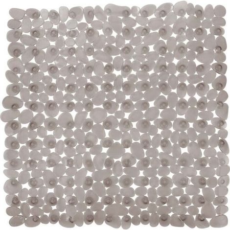 Tapis de douche antidérapant, tapis de douche, Paradise, PVC, 54x54 cm, Taupe (1/4)