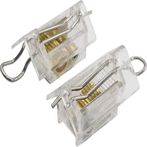 Juego de 2 cierres de doble pasador para persianas，Cierres para cordón de persiana de 2 a 5 pulgadas，Juego de cierres para persianas compatibles (1/2)