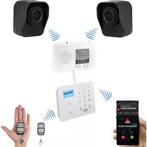 Kit "protection agricole" - 2 détecteurs de mouvement sur piles + alerte GSM appel/SMS (gamme DA600+/KP) (1/5)