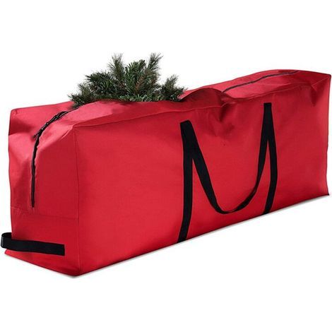 Sac de Sapin de NoëL Tissu Oxford Sac de Rangement Pliable pour DéCoration de NoëL pour Ranger les Ustensiles de NoëL Rectangle Rouge (1/5)