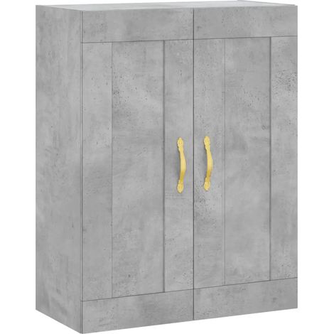 Armario de pared moderno almacenamiento pared colgante 69,5 x 34 x 90 cm de madera gris hormigón 020049307 (1/5)