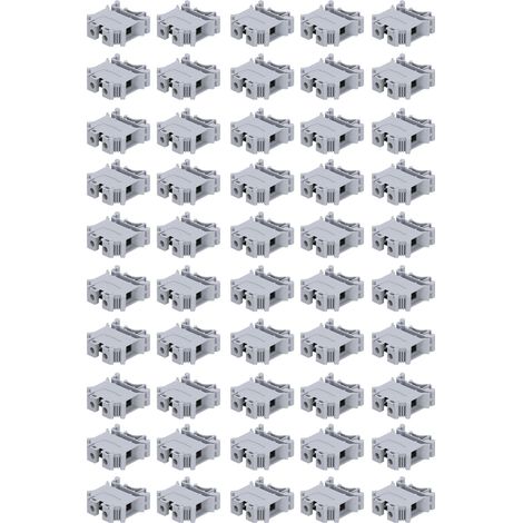 Kit de 50 borniers sur rail DIN, bornes combinées professionnelles en cuivre 25 mm 800 V UK25N (1/5)