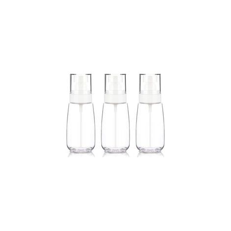 Set di 3 piccole bottiglie spray da viaggio da 100 ml, bottiglie spray da viaggio vuote, mini bottiglie spray in plastica a nebulizzazione fine (1/5)