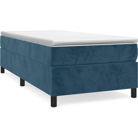 Maison Exclusive - Struttura Letto a Rete a Molle Blu Scuro 100x200 cm in Velluto