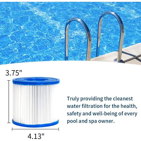 WuYan Lot de 4 filtres pour Piscine Summer Escapes Type D, Summer Waves P57100102, SFS-350 RP-350 RP-400 RP-600 RX-600… (1/4)