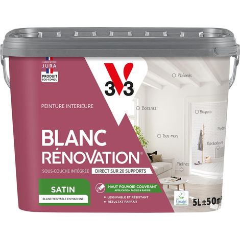 Peinture intérieure Blanc Rénovation® V33 Blanc satin 5L