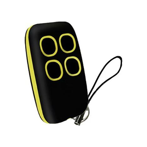 Telecomando universale a 2 canali giallo con 4 tasti – Copia wireless da 280–900 MHz per cancelli, tapparelle, porte garage e illuminazione – Compatibile multi-frequenza