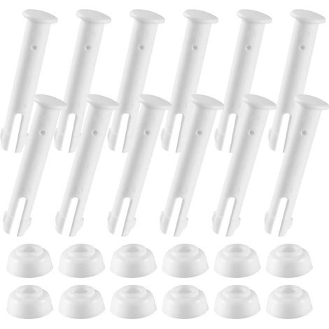 Goupilles en Plastique pour Joints de Piscine (12 pièces) pour 10ft-12ft,avec 12 pièces supplémentaires Joints en Caoutchouc Pièces de Rechange pour Piscine(5 cm / 1,96 po) (1/5)