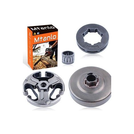 Kit embrayage compatible Husqvarna 61 66 162 266 268 272XP – Plateau passif monobloc et pignon petite chaîne – Remplacement durable
