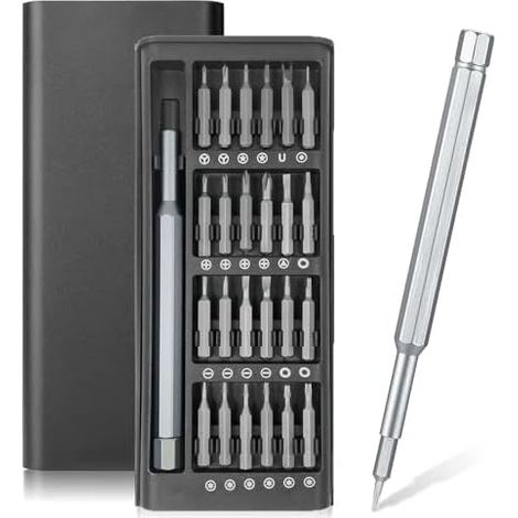 Kit Tournevis de Precision, 24 En 1 Mini Set Outils Portables, pour téléphone portable, PC, Ordinateur Portable, MacBook, Ordinateur, Lunettes -