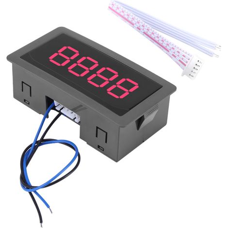 Compteur numérique à LED CC 4 chiffres 0-9999, affichage haut/bas, panneau plus/moins, rouge (1/5)