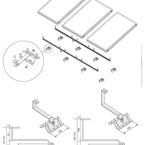 Ferrure d'ancrage 2 capteurs pour tuile mécanique - Domusa Teknik