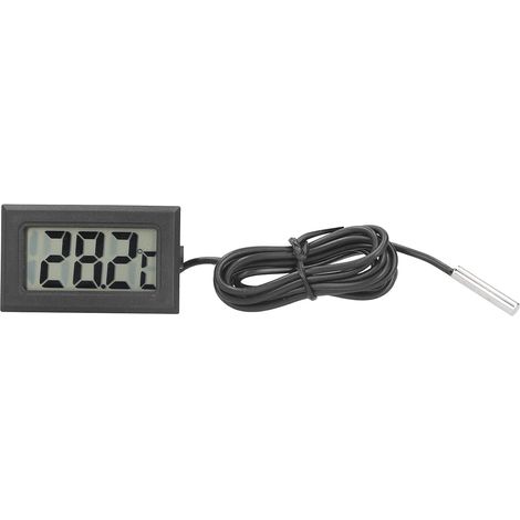 Integriertes elektronisches Thermometer mit 1 m wasserdichter NTC-Temperatursonde, Mini-Digital-Temperaturmessgerät für den Innen- und Außenbereich. (1/5)