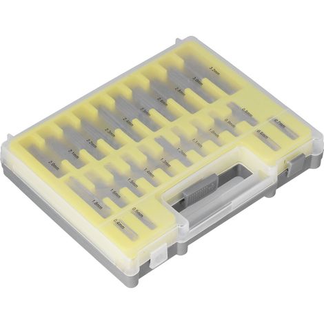 Jeu de 150 forets HSS miniatures 0,4-3,2 mm, outils manuels de bricolage, rangés dans une boîte plastique, pour perçage de précision. (1/5)