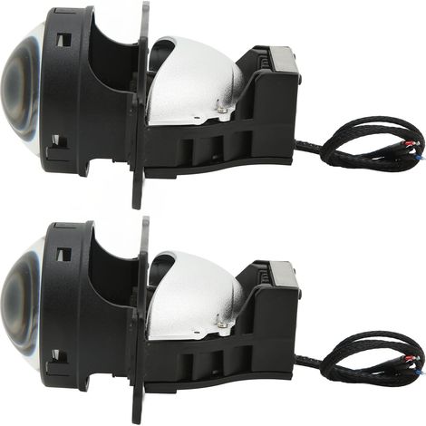 3er-Pack Doppellinsen-LED-Scheinwerfer, 5500K Weiß, 9-24V Universal für H1 H4 H7 HB3 HB4 D1, Autos und Motorräder (1/5)