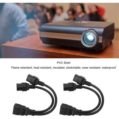 Shipenophy Câble double IEC320 C19 vers C20 Double cordon d'alimentation IEC320 C19 femelle vers IEC320 informatique adaptateur (1/5)
