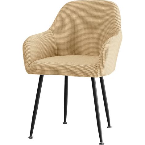 Housses de Chaise de Salle à Manger, Spandex Couverture de Chaise, Kaki 2 Pièces (1/4)