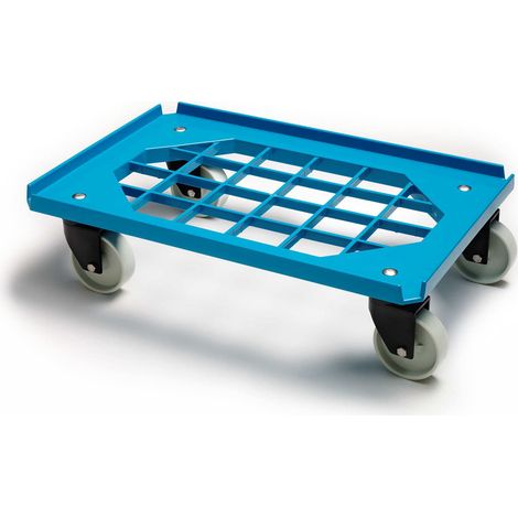 Carrello dolly blu 4 ruote girevoli carico 225kg - Kongamek KM684