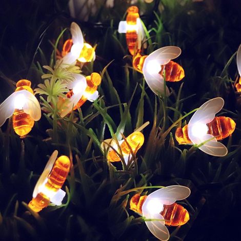 Bienen-Lichterkette für den Außenbereich, solarbetrieben, LED-Batterie, wasserdicht, 6 Stück. (1/5)