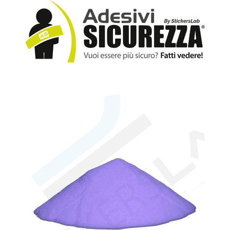 Pigmento additivo polvere luminescente fosforescente si illumina al buio (a base bianca) - Colore: Viola - Peso: 20 Grammi (1/3)
