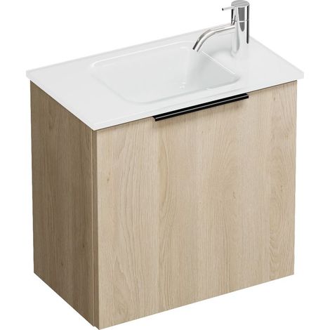 Burg Eqio Glas-WT+WT-Unterschrank Eiche D.Cashmere/Weiß GR0200