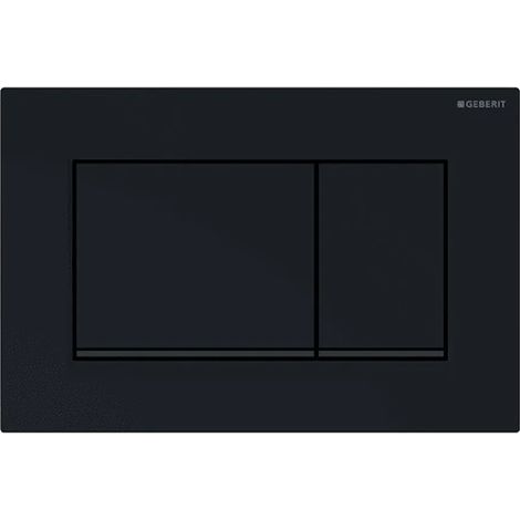 Geberit placca di comando Sigma 30 doppio tasto nero/nero opaco (1/2)